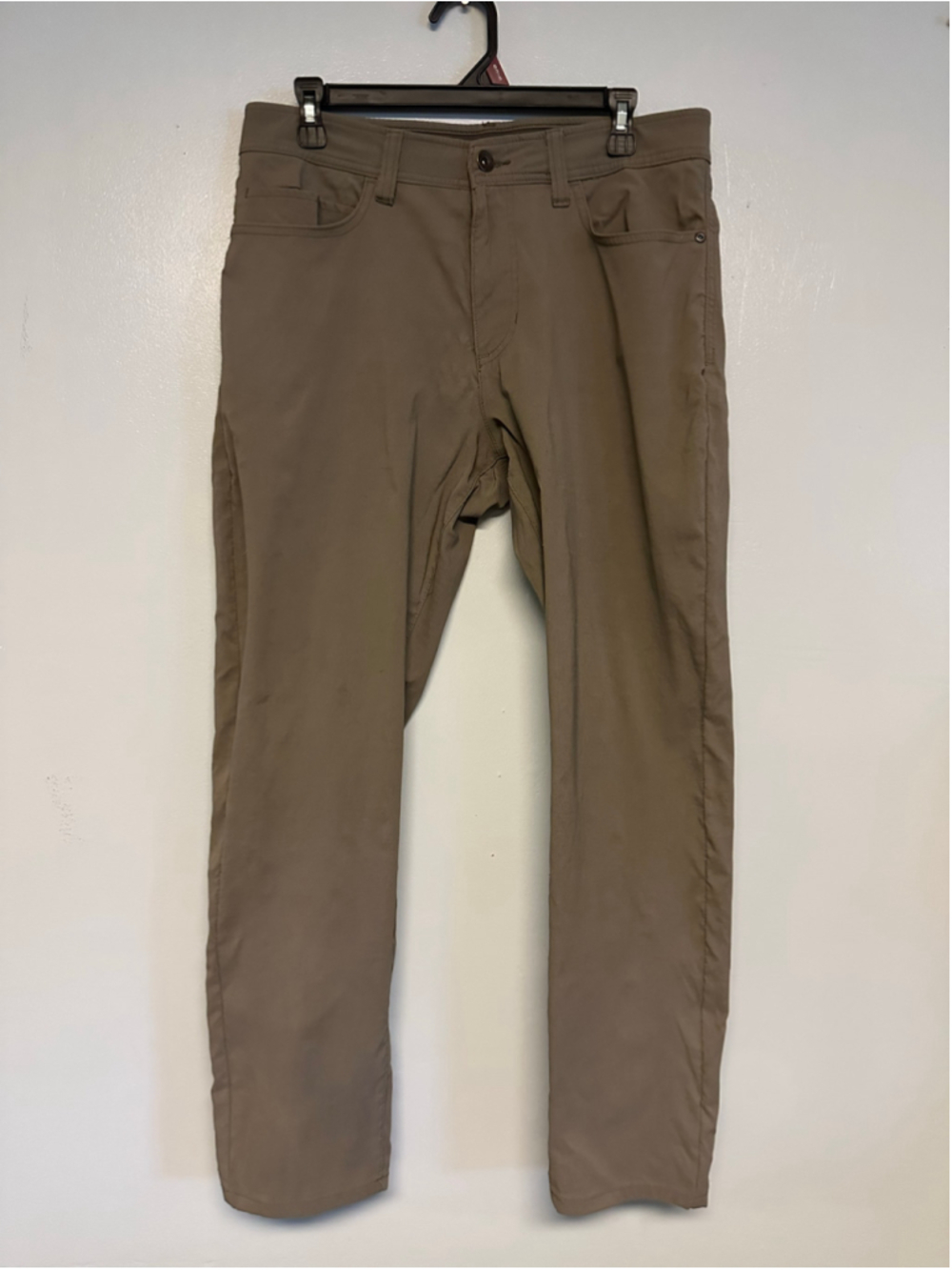 Men's Weatherproof Vintage Chino Pants Waist 32x29 Brown Khaki Hiking Outdoors